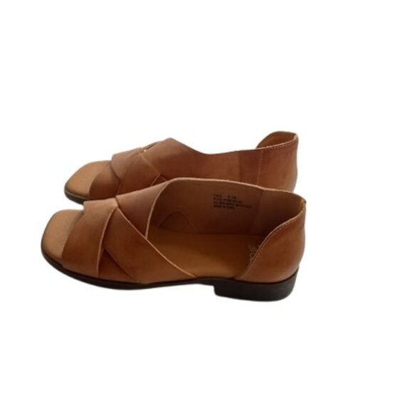 Frye And Co Womens Tulia CrissCross D'Orsay Sandals Tan Vegan Leather 6.5M - Picture 4 of 7